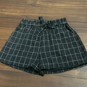 Plaid print Paper Bag Shorts - Size L/XL